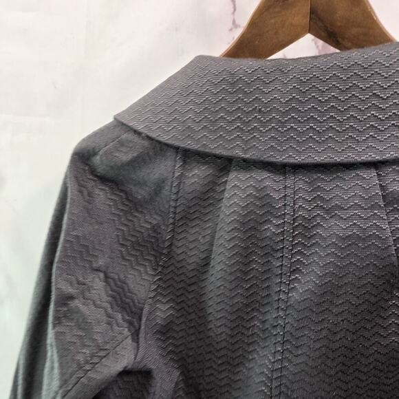 Coquille Blazer Womens 2 XS Gray Crop Jacket Golden Ratio Dynamism - Picture 6 of 13